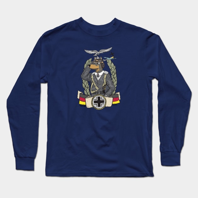 The Dogs of War: Luftwaffe Fighter Pilot Long Sleeve T-Shirt by Siegeworks